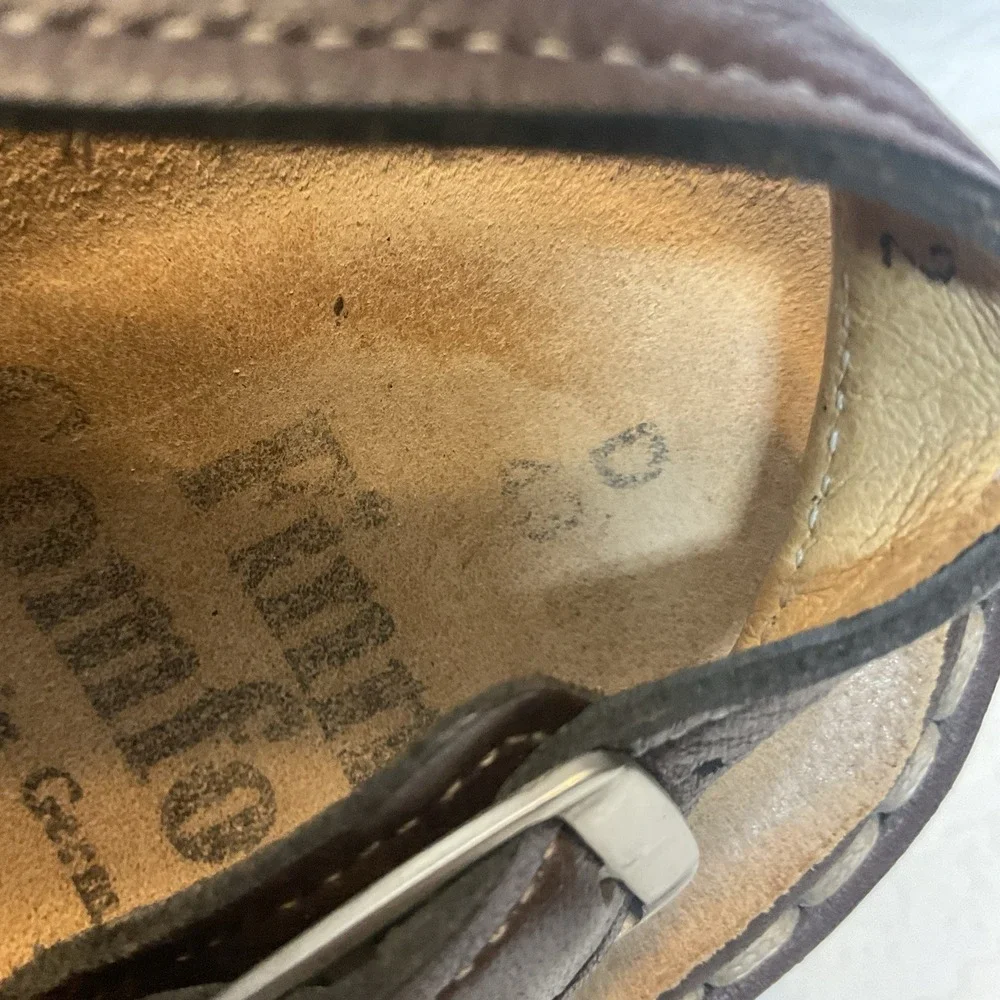 Finn Comfort Women's Brown Leather Casual Sandals Size 43/11.5-12 Strappy Buckle